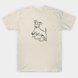 Jack Russell Mom Line Art T-Shirt